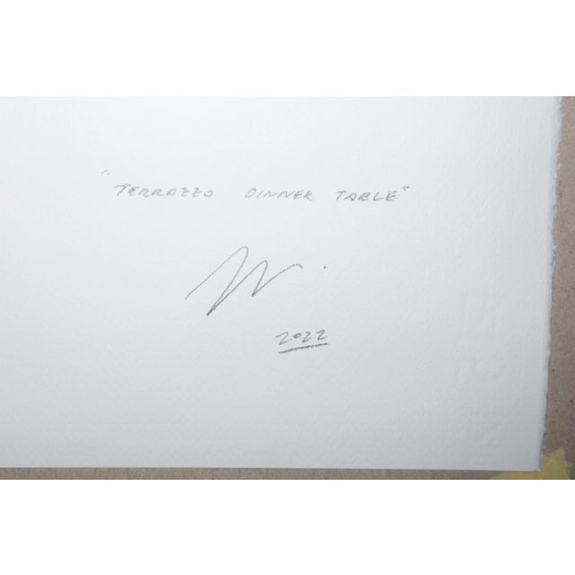 Blue 2022 "Terrazzo Dinner Table" Abstract Acrylic Painting by Natalia Roman For Sale - Image 8 of 9