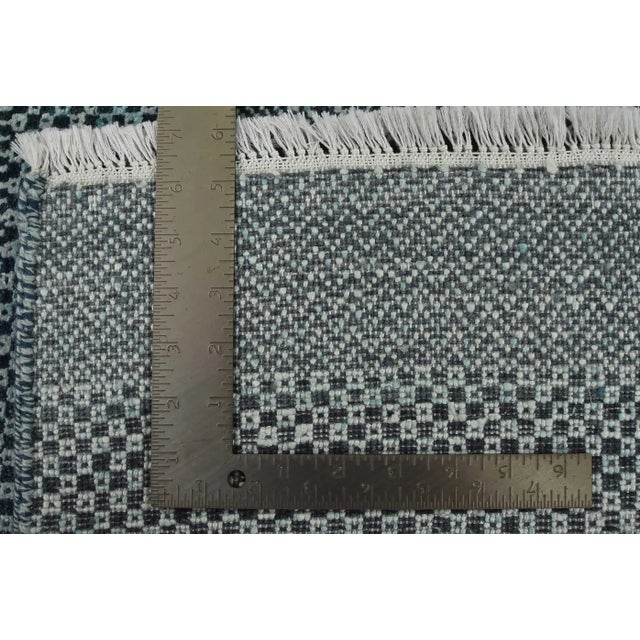 Fine Contemporary Rug 7’11” X 10’1” Blue Wool Hand-Knotted Carpet For Sale - Image 12 of 12