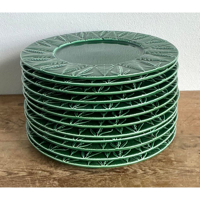 Vintage Boho Italian Glazed Ceramic Plates - Set of 12 For Sale - Image 4 of 7