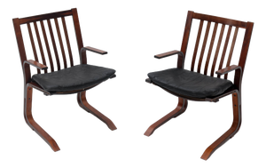 Mid-Century Scandinavian Armchairs, 1970s, Set of 2