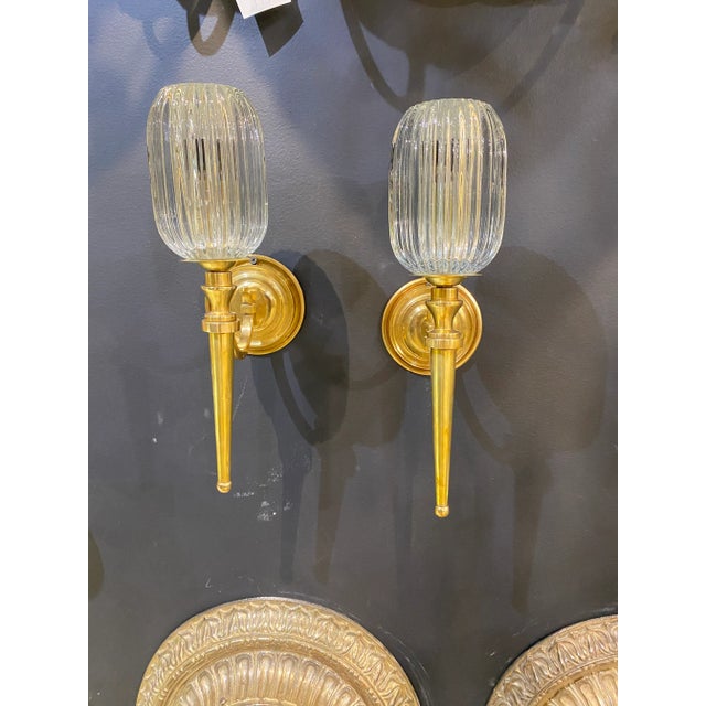 Metal 1920s Caldwell Bronze One Light Sconces - a Pair For Sale - Image 7 of 7