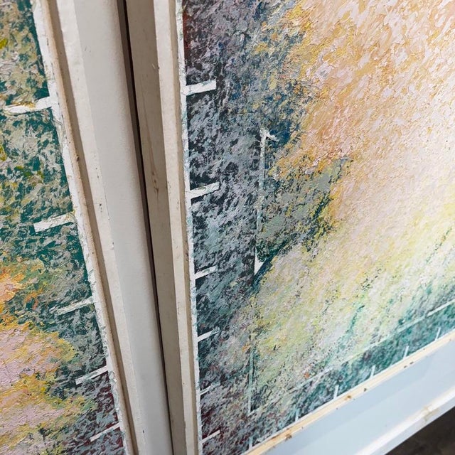 Gerald Samuels Oil on Board Diptych 1997 For Sale - Image 4 of 10