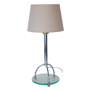 Scandinavian Minimalist Art Deco Style Skymning Table Lamp in Chrome and Glass by Ehlén Johansson for Ikea For Sale