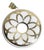 Large Medallion 14k White Chalcedony Pendant For Sale