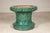 Chinese Vintage Green Glazed Ceramic Planter or Garden Seat Base with Foliage For Sale - Image 4 of 11