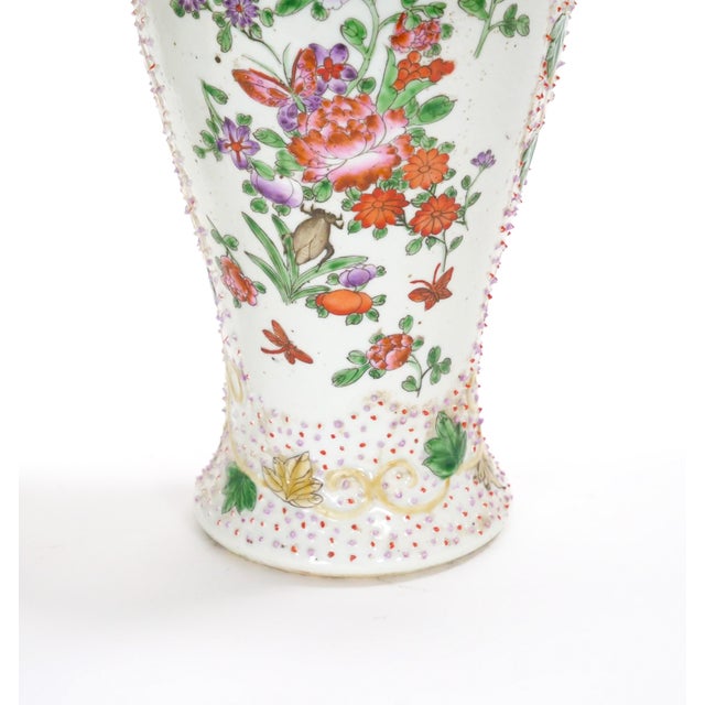 19th Century Continental Style Hand Decorated Floral Details Covered Urn For Sale In New York - Image 6 of 11