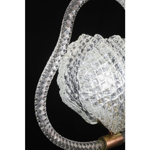 1950s Charming "Shell" Trasparent Murano Glass Chandelier by Barovier E Toso For Sale - Image 9 of 12