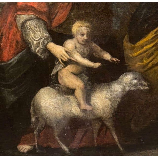 17th Century Spanish Baroque Oil on Canvas – The Holy Family with the Lamb, Circle/Workshop of Bartolomé Esteban Murillo...