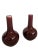 Ceramic Vintage Asian Import Oxblood Red Porcelain Vases- A Pair For Sale - Image 7 of 10
