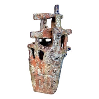 Glazed Ceramic Vessel For Sale