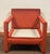 1970s Milo Baughman Red Parsons Armchairs – a Pair For Sale - Image 11 of 12