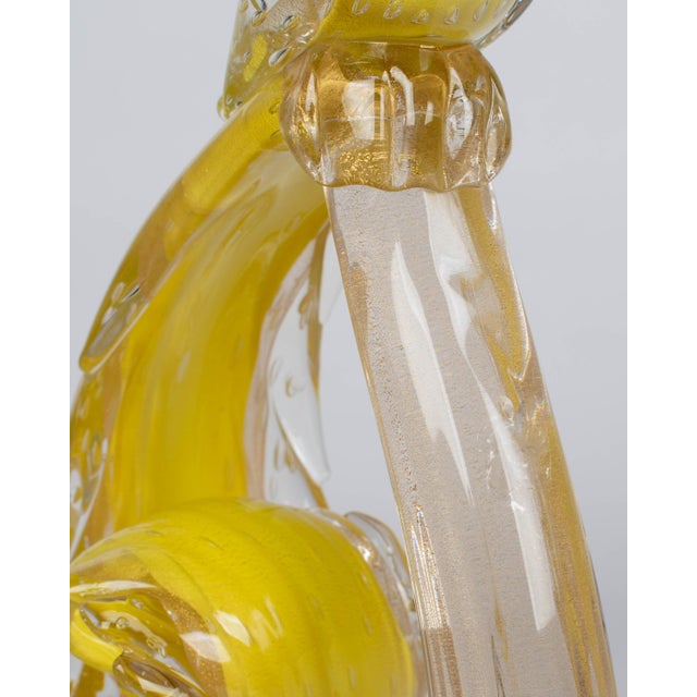 Vintage Murano Glass Parrot Sculpture by Alfredo Barbini, 1950s For Sale - Image 12 of 18