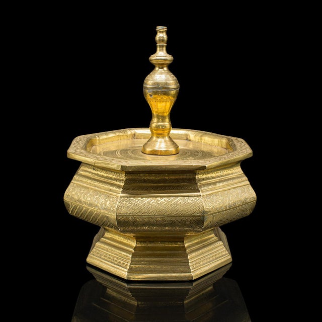 Antique Temple Betel Nut Dish, Indonesian, Engraved Brass Sireh Stand, Victorian For Sale - Image 4 of 12