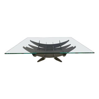 Atlas Coffee Table with Glass by Cattelan, Italy, 1990s For Sale