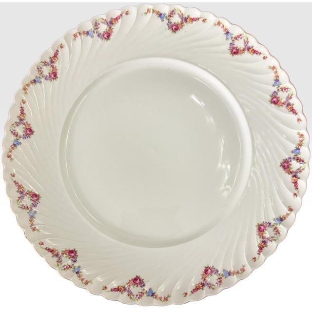 Vintage Royal Tettau Germany Pink Floral Fine Porcelain Dinnerware Set Service for 12 - 95 Pieces For Sale - Image 9 of 18