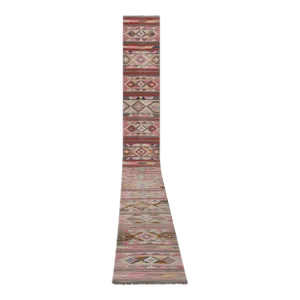 Turkish Anatolian Kilim Runner Rug - Stair Kilim