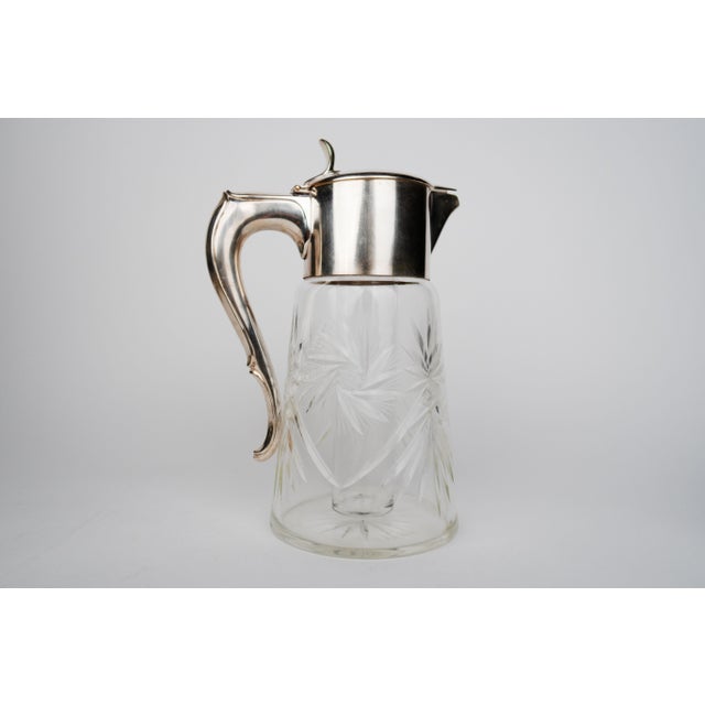 Early 20th Century 20th Century Silvered Cut Crystal Pitcher For Sale - Image 5 of 7