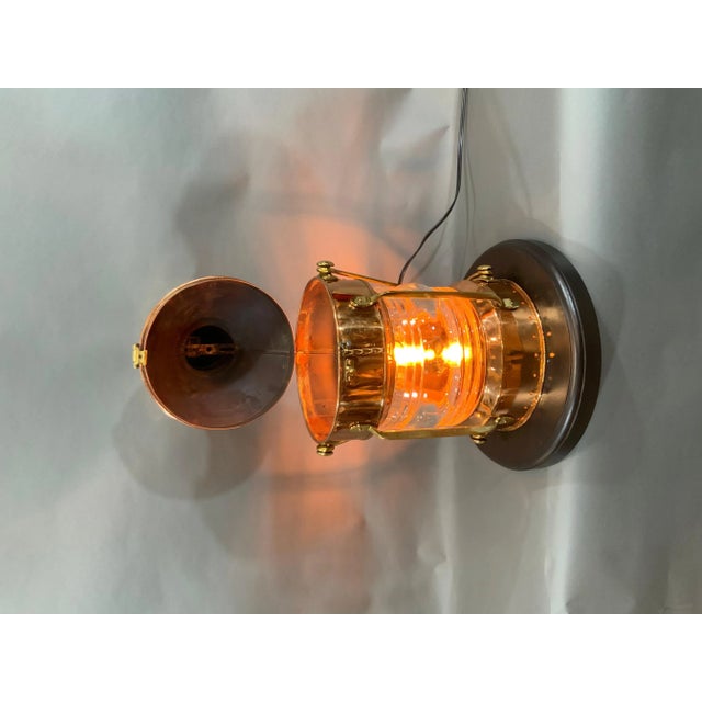 Copper Ship’s Anchor Lantern by British Maker For Sale - Image 4 of 12