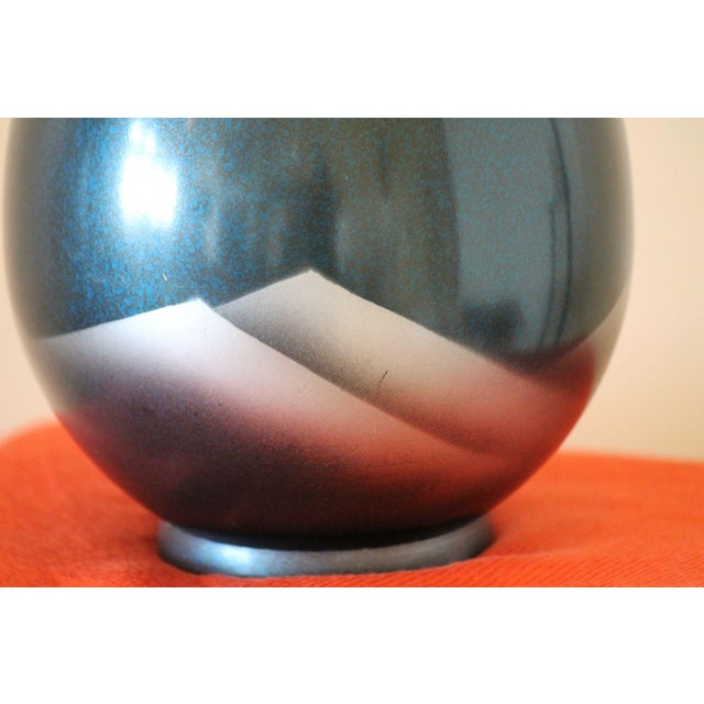 Beautiful, Elegant Vintage Japanese Houn-Style Takaoka Cast Bronze Vase For Sale - Image 6 of 11