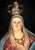 A striking Spanish Colonial polychrome carved wood sculpture depicting the Immaculate Conception, dating from the late...