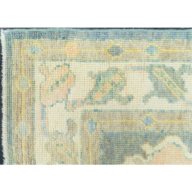 Turkish Turkish Oushak Rug 2'10" x 4'4" #19546 For Sale - Image 3 of 8