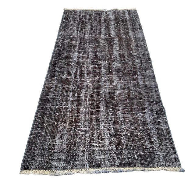 Vintage Turkish Distressed Rug in Wool, 1970s For Sale - Image 3 of 11