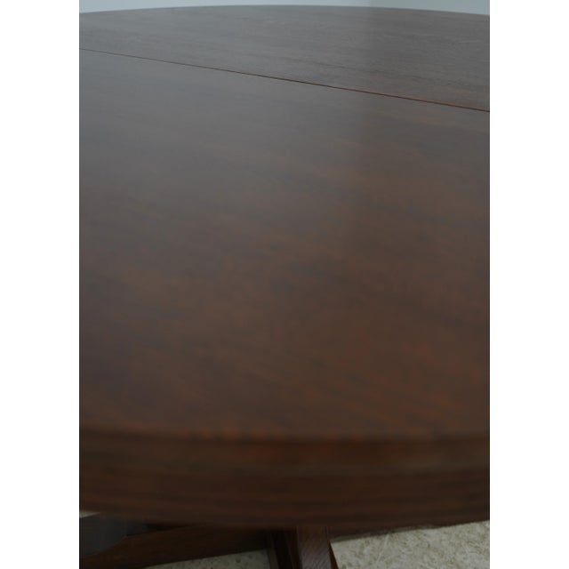 Stickley Stickley Round Mission Oak 52 Inch Dining Room Table For Sale - Image 4 of 18