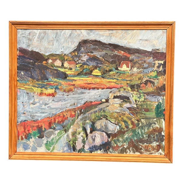 Karl Otto Kellgren, Landscape, 1960s, Oil on Canvas, Framed For Sale