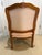 French Louis XV-Style Armchair in Peach Silk Upholstery For Sale - Image 3 of 7