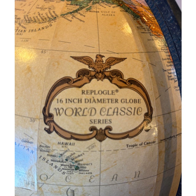 Replogle Globes Late 20th Century Modern Iron Replogle Floor Globe in the Style of Paul McCobb For Sale - Image 4 of 12