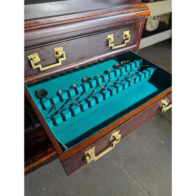 Brown Mid 20th Century George Zee & Co. George III Style Rosewood Tea Cart / Serving Trolley For Sale - Image 8 of 15