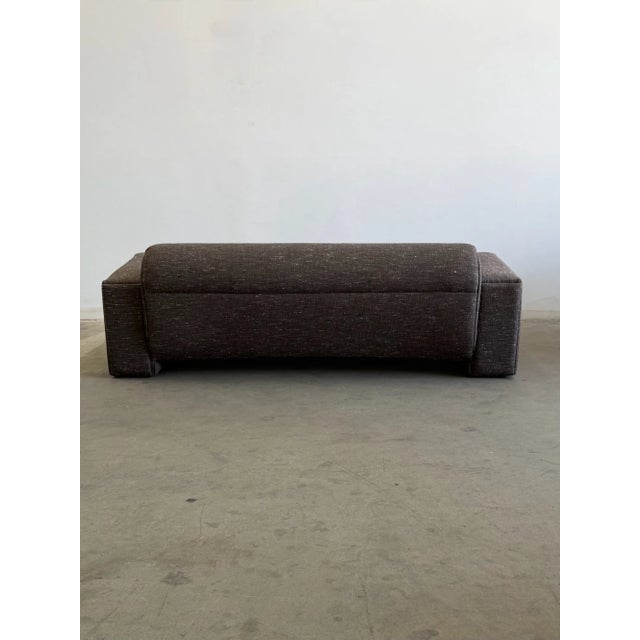 Textile Chunky Post Modern Sofa in Tweed For Sale - Image 7 of 8