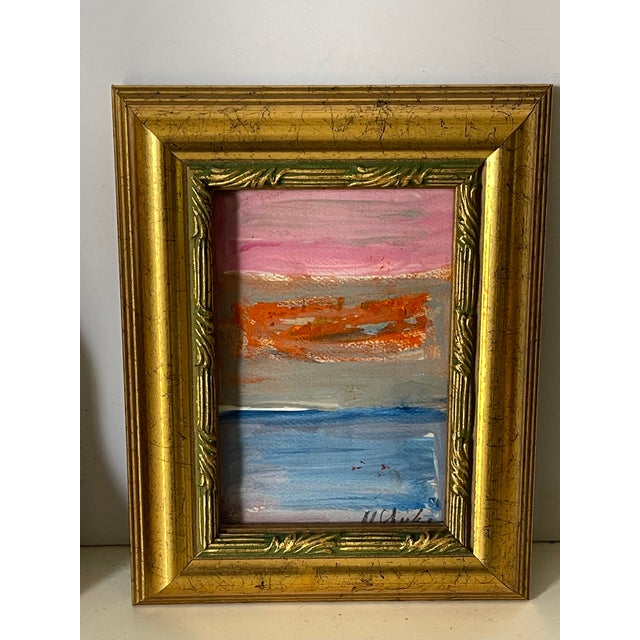 Abstract Contemporary Mini Abstract Paintings Mariana Shulga - Set of 2 For Sale - Image 3 of 4