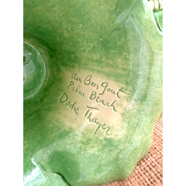 Vintage Dodie Thayer Cabbage Leaf Candleholders For Sale - Image 9 of 12