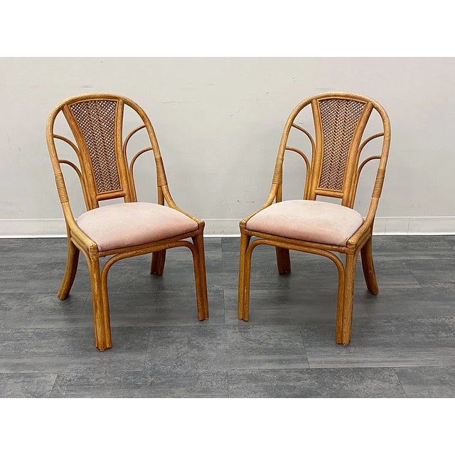 Vintage Scandinavian Bamboo and Rattan Dining Chairs With Cane Backs – Set of 5 For Sale - Image 13 of 13