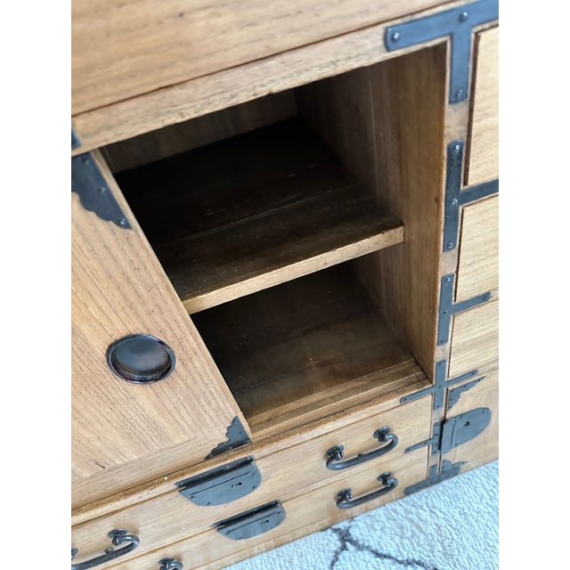 Brown Antique Japanese Choba Tansu Merchant Chest With Hidden Compartment For Sale - Image 8 of 9