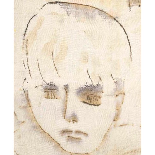 Jochen Michaelis, Child’s Head, Watercolor on Canvas For Sale - Image 5 of 9