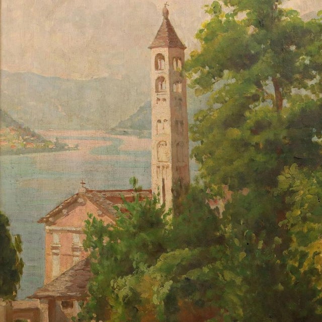 Giuseppe Viviani, Church of Molina, Oil on Panel, Framed For Sale - Image 3 of 10