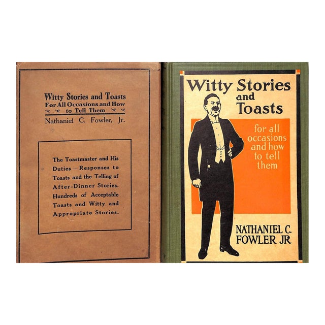 "Witty Stories and Toasts for All Occasions and How to Tell Them" 1914 Fowler, Nathaniel C. Jr. For Sale