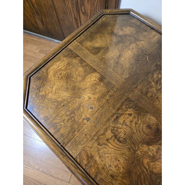 1960s Michael Taylor for Baker Far East Octagonal Burlwood Side Table For Sale - Image 15 of 17