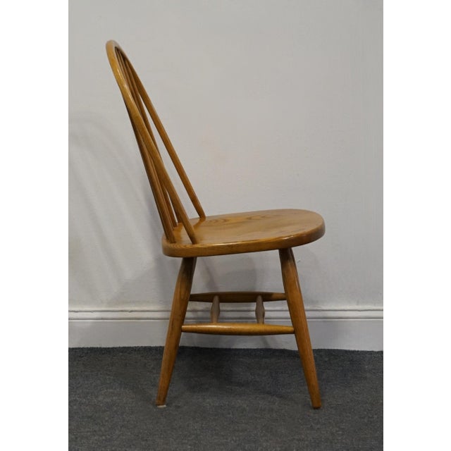 Brown S Bent Brothers Solid Oak Early American Rustic Bow Back Windsor Dining Side Chair 485 1183 111 For Sale - Image 8 of 10