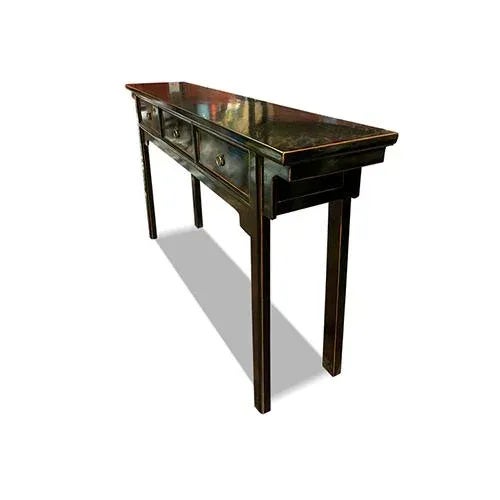 Chinese 1990s Asian Apron Design Console Table For Sale - Image 3 of 8