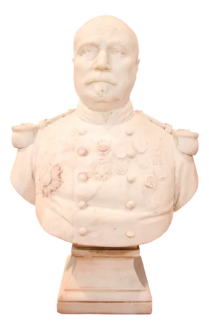 D. Trentacoste, Large Bust of General, 1873, Carrara Marble