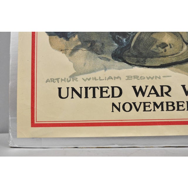 Original Vintage 1918 Wwi Ymca Poster 'For Your Boy' by Arthur Williams Brown For Sale - Image 10 of 12