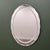 Italian Oval Mirror with Faceted Glass Frame from Crystal Arte, 1970s For Sale - Image 16 of 16