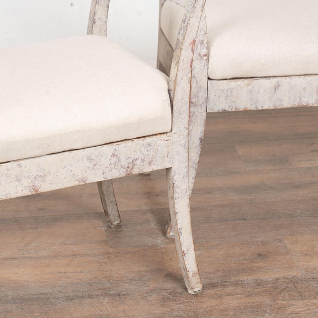 19th Century Swedish Gustavian Pair of Gray Tabouret Stools For Sale - Image 12 of 14