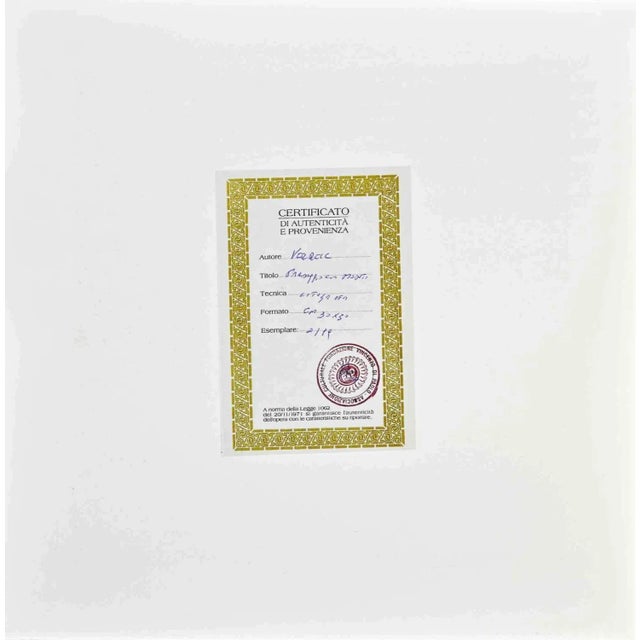 Landscape with mountains is a lithograph attributed to nicholas verrall (1945) in the late 20th century. Hand-signed on...