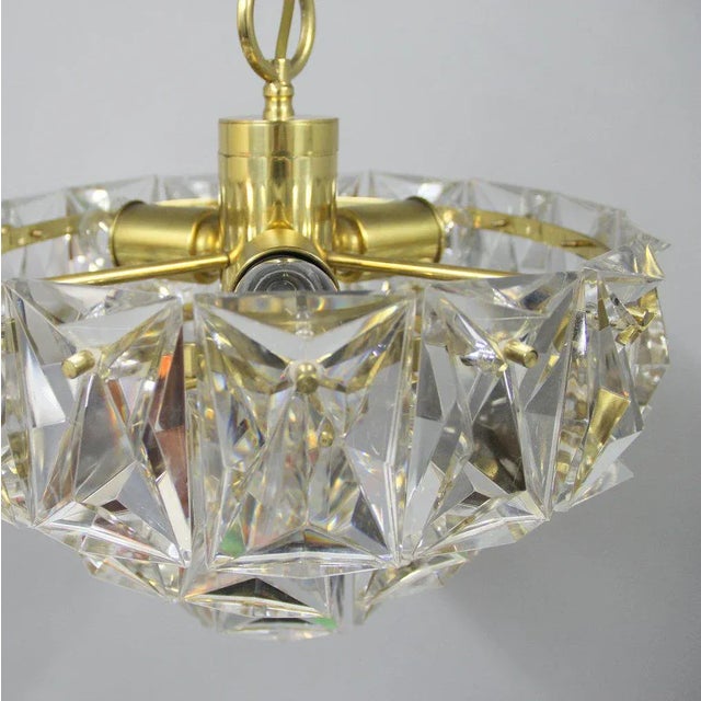 Kinkeldey Vintage Faceted Glass Pendant from Kinkeldey For Sale - Image 4 of 9