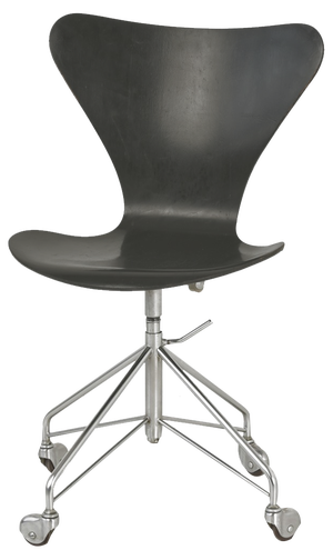 Model 3107 Desk Chair with Wheels by Arne Jacobsen for Fritz Hansen, Denmark 1955