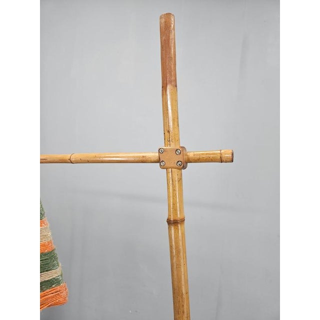 Wood Mid-Century Bamboo and String Floor Lamp, 1960s For Sale - Image 7 of 16